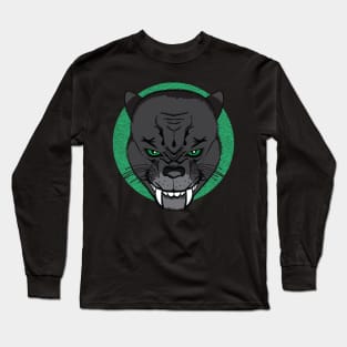 Black Hungry Cat Long Sleeve T-Shirt